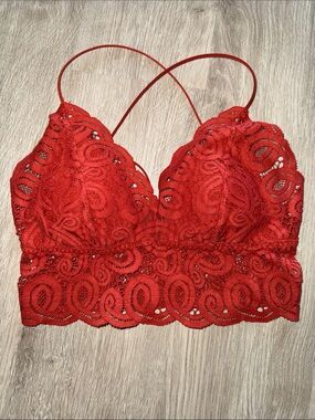 Burnt Orange Lace Bralette